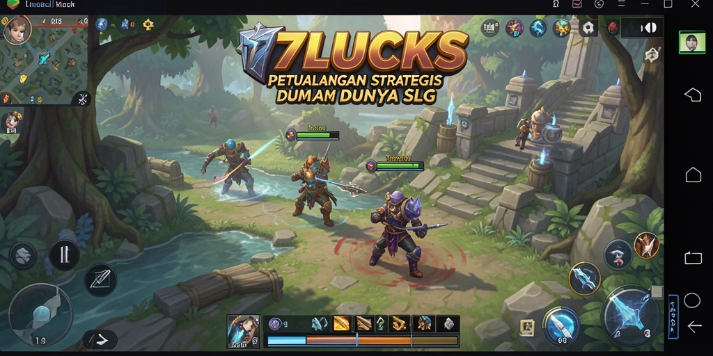 Tampilan gameplay SLG 77LUCKS yang mendebarkan dan strategis.