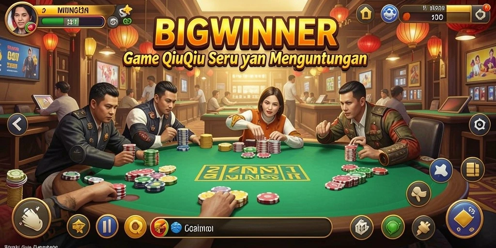 Tampilan gameplay seru dalam BIGWINNER QiuQiu.