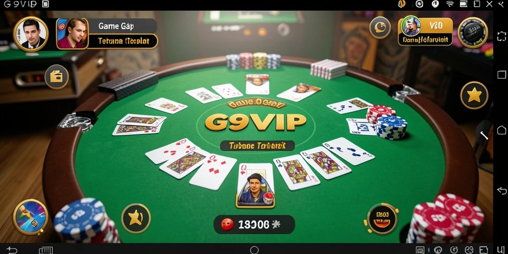 Screenshot gameplay G9VIP yang menampilkan keseruan Gaple.