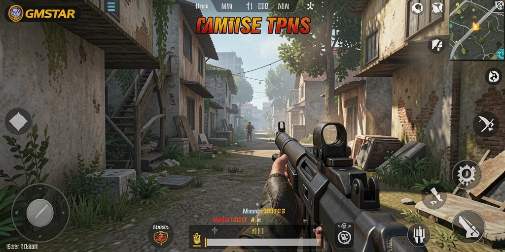 Tangkapan layar gameplay GMSTAR yang mendebarkan dan penuh aksi.