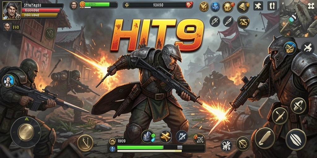 Tampilan gameplay <strong>HIT9</strong> yang intens dan penuh strategi.