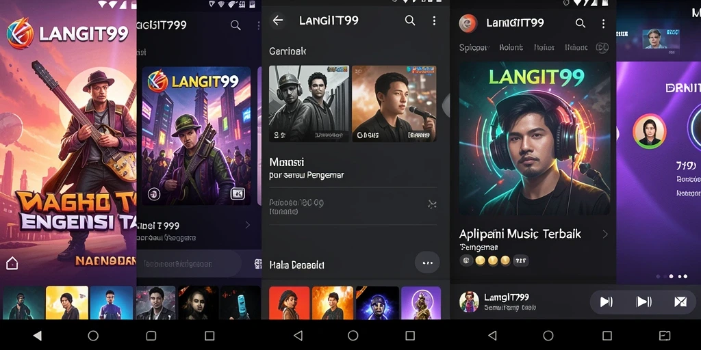 Tampilan menarik dari LANGIT99 saat memutar lagu.
