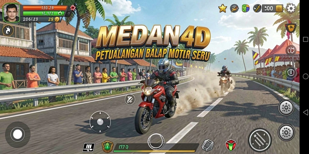 Gameplay seru balap motor di MEDAN4D.