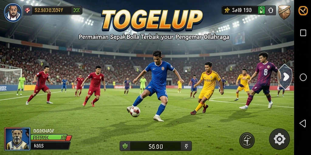 Tangkapan layar TOGELUP menampilkan aksi mendebarkan dalam permainan sepak bola.